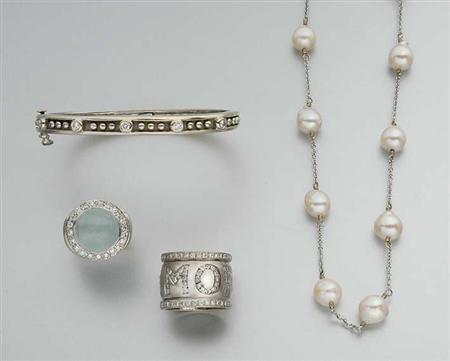 Lot image - Group of White Gold and Diamond Jewelry