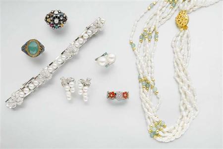 Lot image - Group of Cultured Pearl Jewelry, Freshwater Pearl Necklace and Four Rings