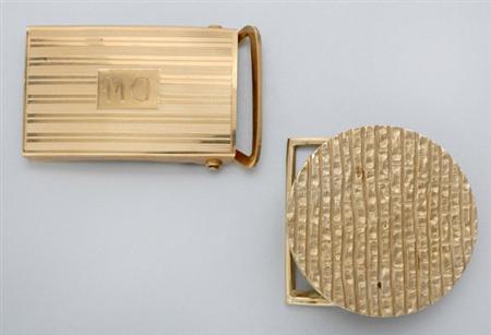 Lot image - Two Gold Belt Buckles
