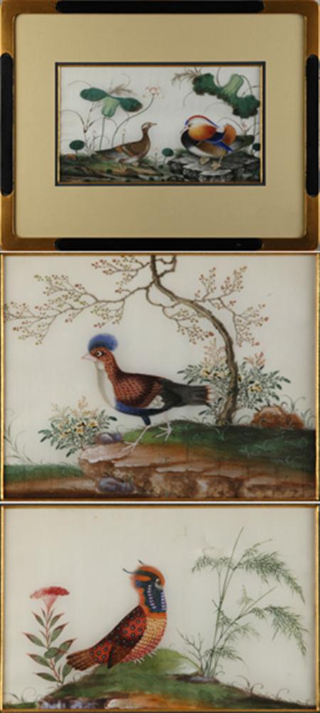 Lot image - Three Chinese Pith Paper Paintings