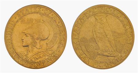 Lot image - 1915 S Panama-Pacific $50 Gold Round