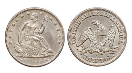 Lot image - 1855 O Liberty Seated Half-Dollar
