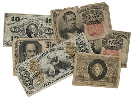 Lot image - United States Bank Notes and Fractional Currency