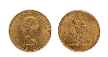 Lot image - Four Gold Sovereigns