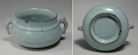 Lot image - Chinese Celadon Glazed Censer