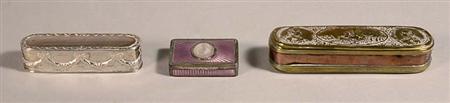 Lot image - Group of Continental Snuff Boxes