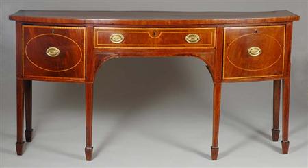 Lot image - George III Inlaid Mahogany Sideboard