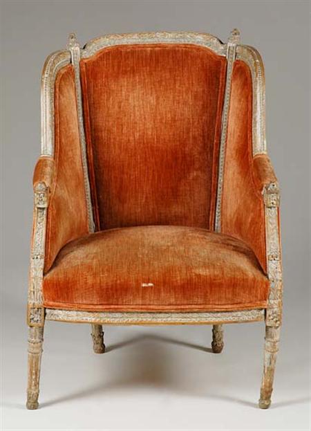 Lot image - Louis XVI Stripped Beechwood Bergere