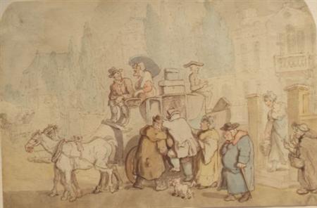 Lot image - Attributed to Thomas Rowlandson
