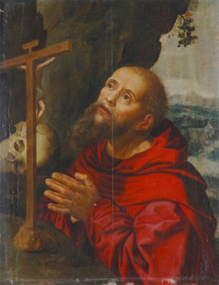Lot image - School of Quentin Metsys St. Jerome in Prayer