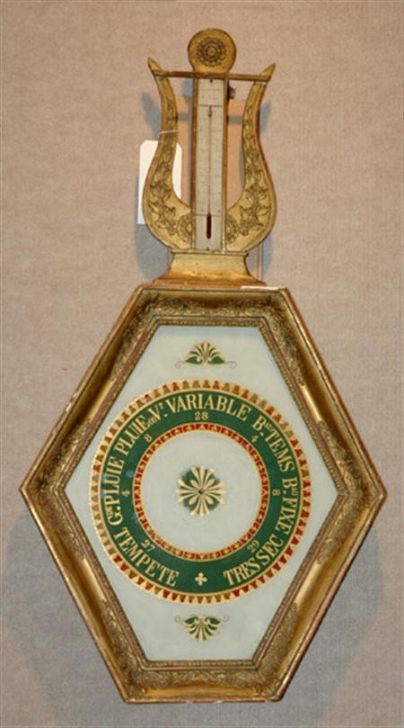 Lot image - Directoire Gilt-Wood Barometer