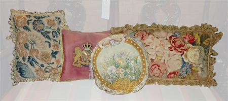 Lot image - Miscellaneous Group of Sixteen Needlework Pillows