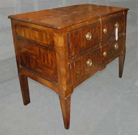 Lot image - Italian Neoclassical Inlaid Walnut Commode
