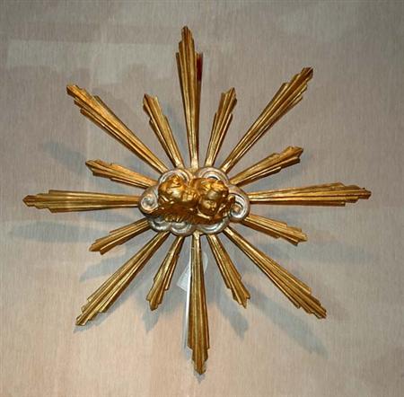 Lot image - Continental Rococo Style Gilt-Wood Sunburst
