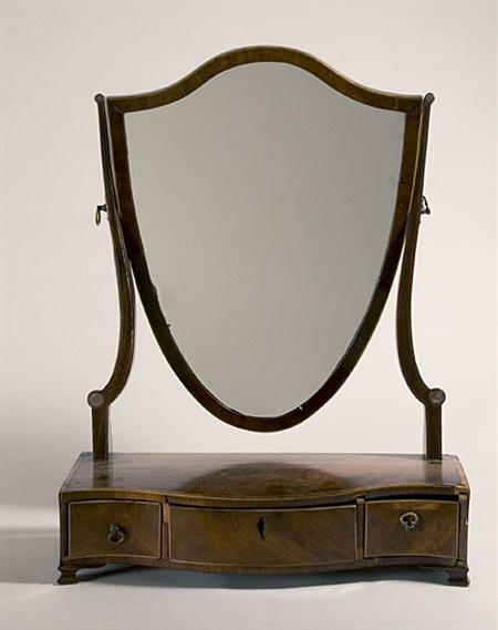 Lot image - George III Inlaid Mahogany Dressing Table Mirror