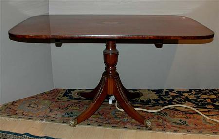 Lot image - George III Inlaid Mahogany Breakfast Table