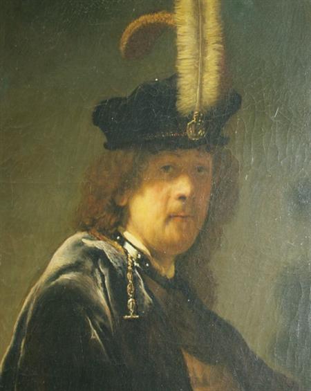 Lot image - Manner of Rembrandt Portrait of the Artist