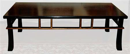 Lot image - Japanese Black Lacquered and Parcel Gilt Low Table