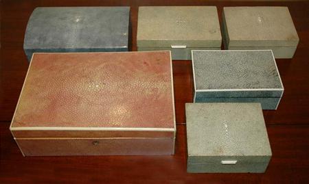 Lot image - Miscellaneous Group of Shagreen Boxes