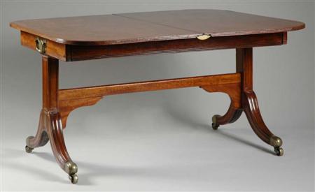 Lot image - Regency Style Mahogany Trestle Table