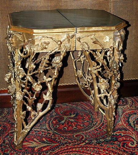 Lot image - Italian Gilt-Wood Grape Vine Side Table