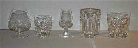 Lot image - Miscellaneous Group of Colorless Glass Barware