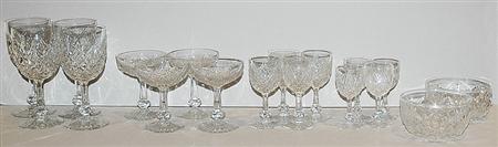 Lot image - Miscellaneous Group of Baccarat Cut Glass Stemware