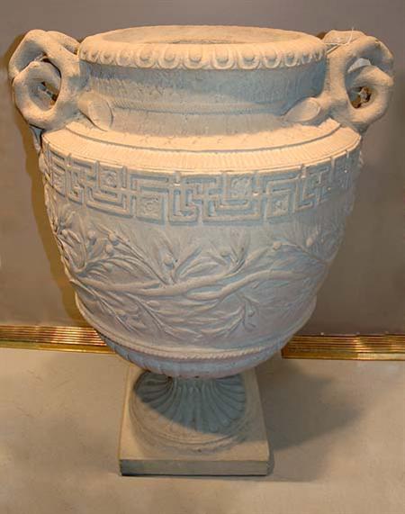 Lot image - Continental Neoclassical Style Stone Garden Urn