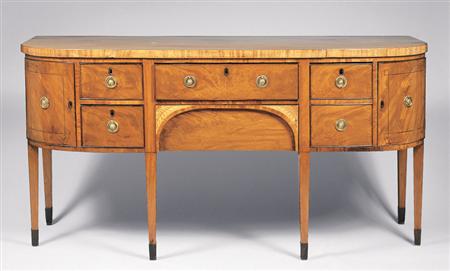 Lot image - George III Inlaid Mahogany Sideboard