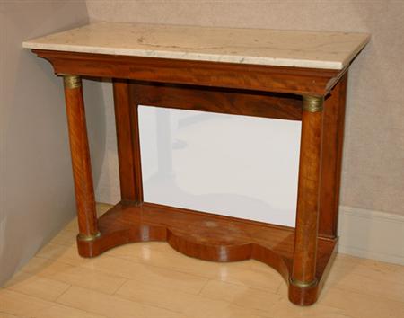 Lot image - Empire Gilt-Bronze Mounted Mahogany Console
