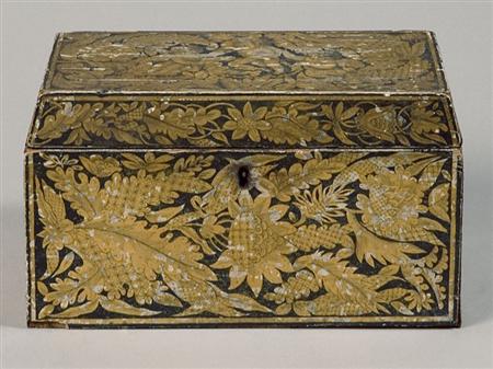 Lot image - Regency Penwork Tea Caddy