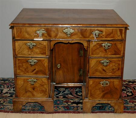 Lot image - George II Walnut Kneehole Desk