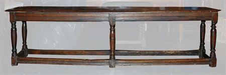 Lot image - Charles II Oak Bench