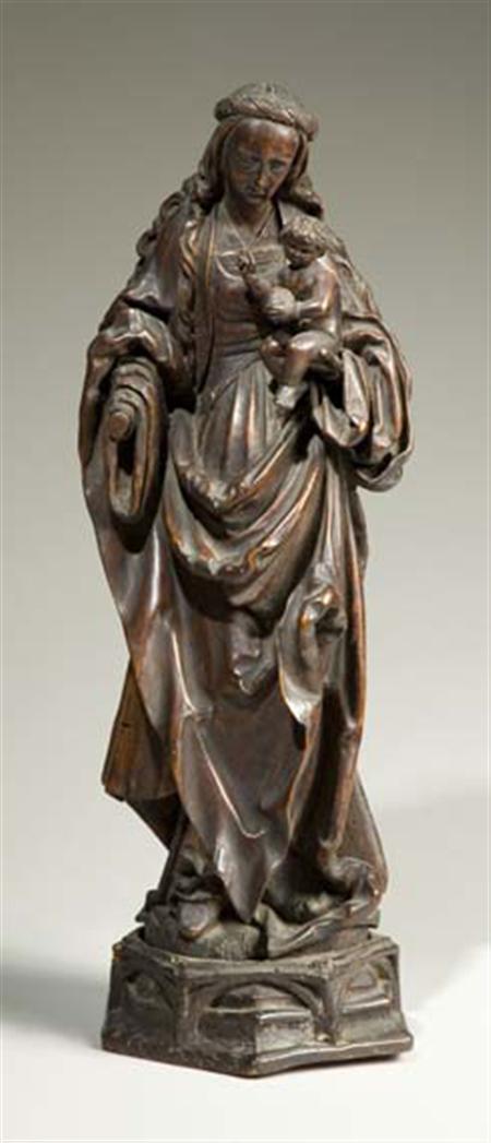 Lot image - Continental Carved Wood Angel Wall Applique