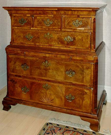 Lot image - George II Walnut Chest on Chest