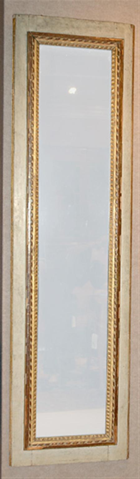 Lot image - Louis XVI Gilt-Wood and White Painted Mirror