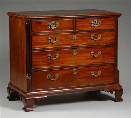 Lot image - George III Mahogany Chest of Drawers