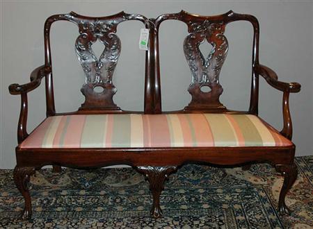Lot image - George II Style Mahogany Settee