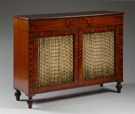 Lot image - Regency Rosewood Mahogany Side Cabinet