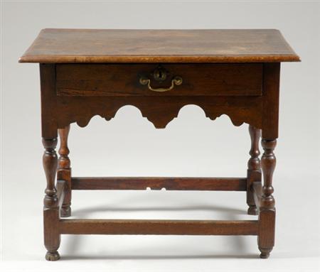 Lot image - Provincial Continental Baroque Oak Side Table