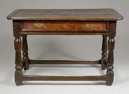 Lot image - Continental Baroque Oak Side Table