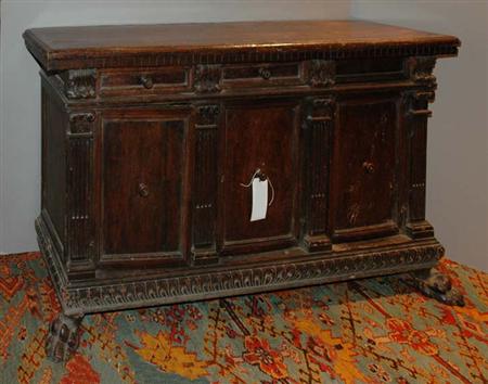 Lot image - Italian Renaissance Walnut Credenza
