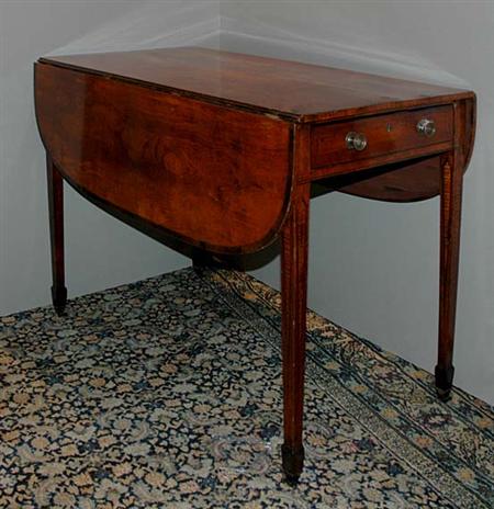 Lot image - George III Inlaid Mahogany Pembroke Table