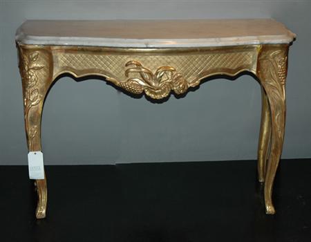 Lot image - Continental Rococo Gilt-Wood Console