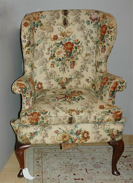 Lot image - George I Walnut Wing Chair