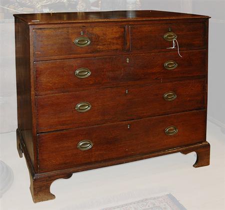 Lot image - Provincial George III Oak Chest of Drawers