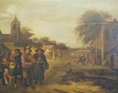 Lot image - Manner of David Teniers The Country Fiddler