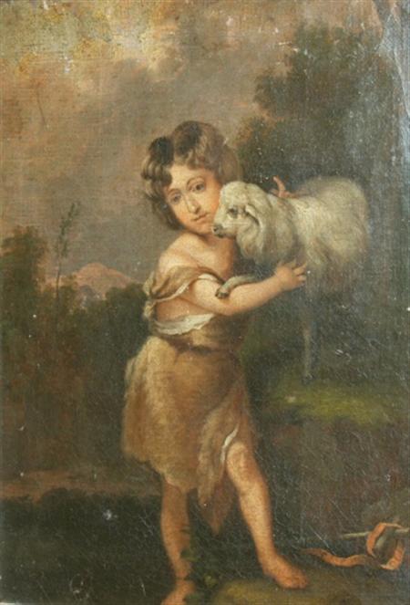 Lot image - After Murillo Young St. John The Baptist Embracing the Lamb
