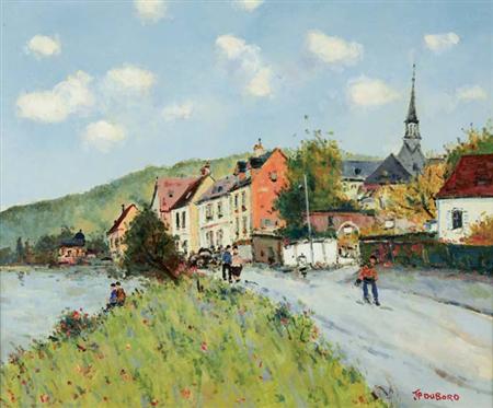 Lot image - Jean-Pierre Dubord French, b. 1949 Le Quai et la Seine aux Andelys
