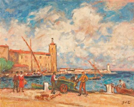 Lot image - Georges d Espagnat French, 1870-1950 La Rochelle